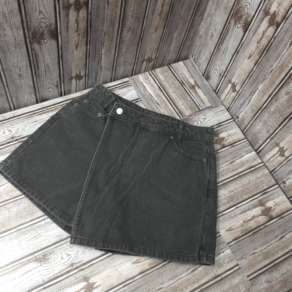 Classic Black Denim Skirt